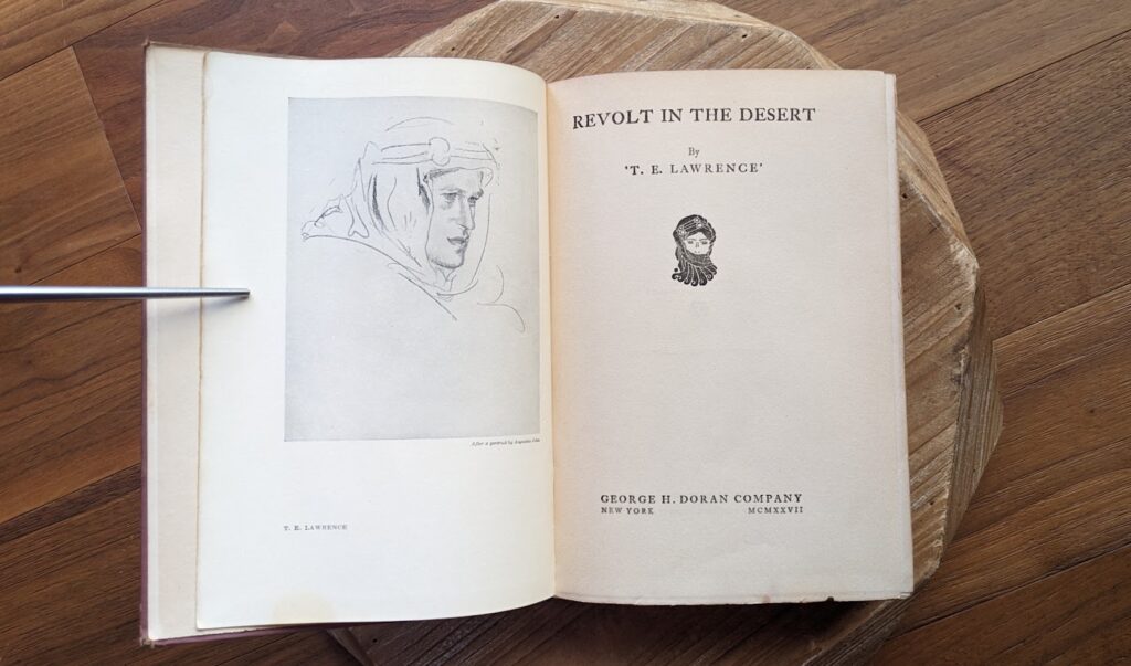 1927 Revolt in the Desert by T E Lawrence - First US Edition - Title page