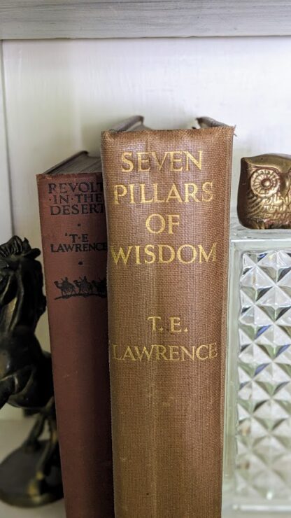 1935 Seven Pillars of Wisdom - a triumph by T.E. Lawrence - First Trade Edition - Upper Spine View