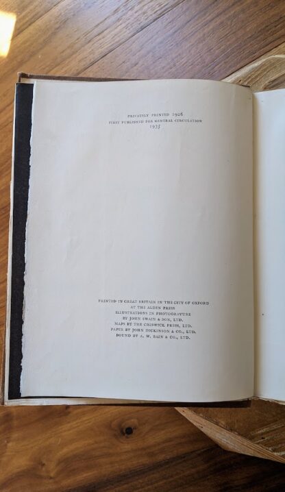 copyright page - 1935 Seven Pillars of Wisdom - a triumph by T.E. Lawrence - First Trade Edition