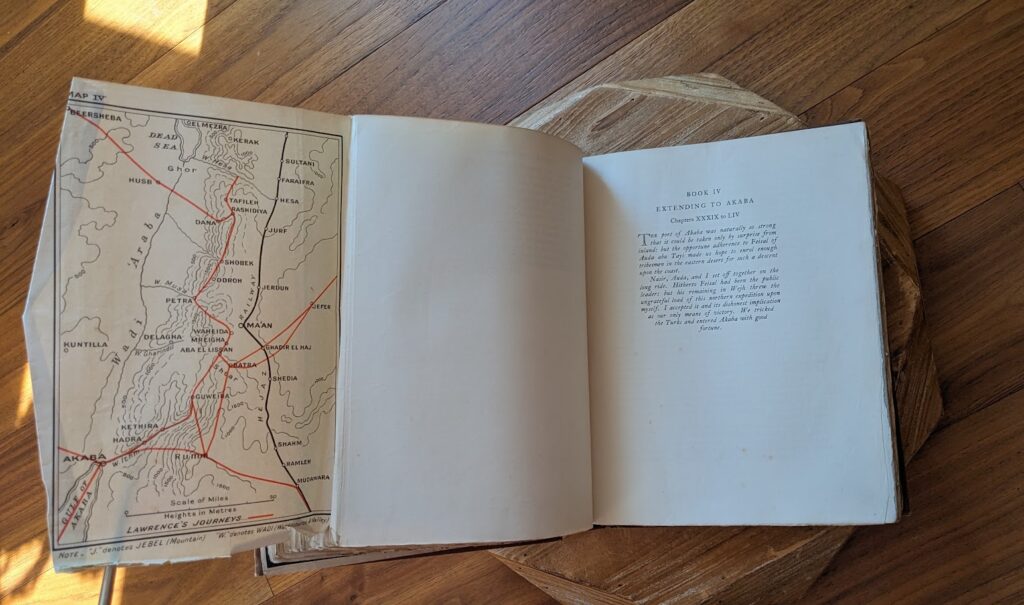 fold out maps inside - 1935 Seven Pillars of Wisdom - a triumph by T.E. Lawrence - First Trade Edition