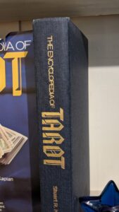 1985 The Encyclopedia of Tarot - Volume I by Stuart R. Kaplan - upper spine view