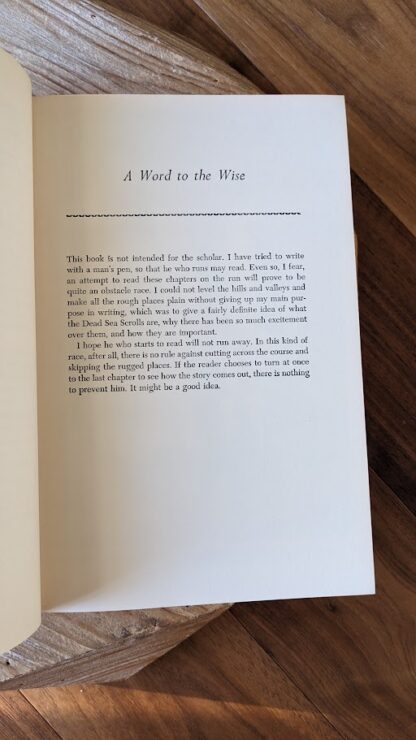 note from the author - 1960 Dead Sea Scrolls by Millar Burrows - thirteenth printing