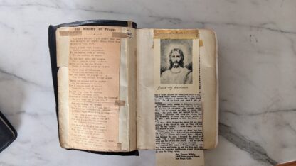 Ephemera found inside old Antiquarian Bible - undated