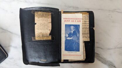 Ephemera inside old Antiquarian Bible - undated