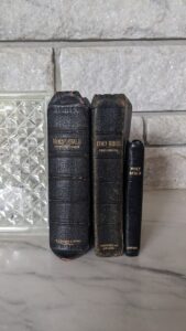 Lot of 3 Antiquarian Bibles - undated