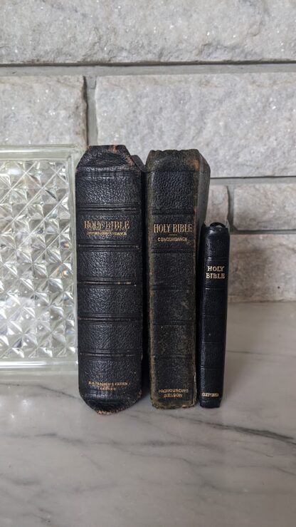 Lot of 3 Antiquarian Bibles - undated