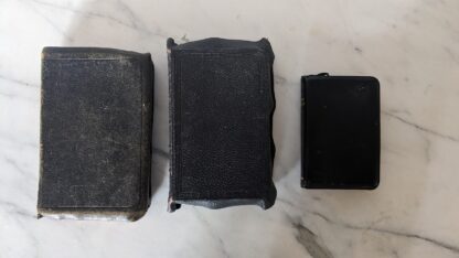 front panels of a Lot of 3 Antiquarian Bibles - undated