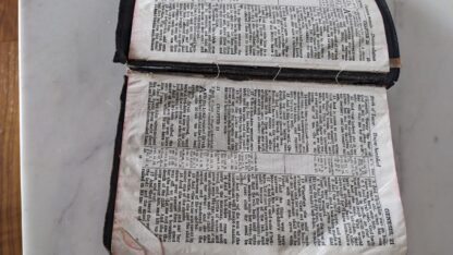 full seam split inside old Antiquarian Bible