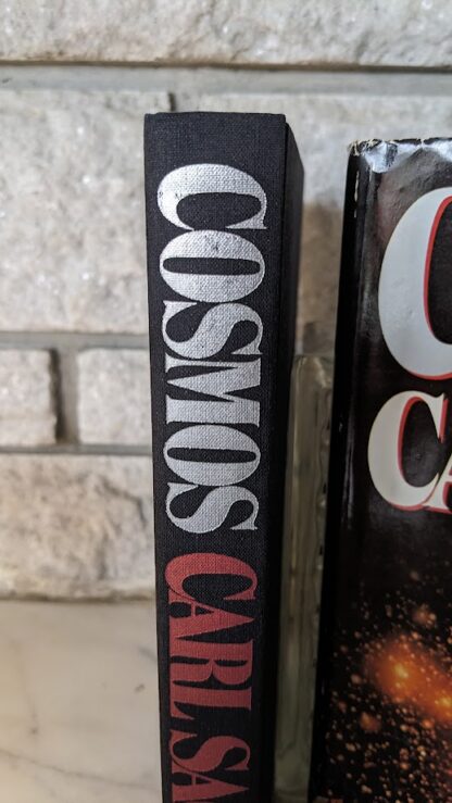 1980 Cosmos by Carl Sagan - First Edition - upper spine