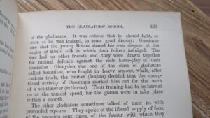 The Gladiators school - 1898 Darkness and Dawn or Scenes in the Days of Nero - by F. W. Farrar - published by Longmans, Green, and Co