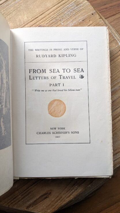 Title page - From Sea to Sea - Part 1 - 1899-1909 The Works of Rudyard Kipling - Charles Scribner's Sons - 14 Volume Set