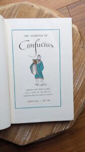 1943 The Wisdom of Confucius edited by Lin Yutang - with slipcase - Title Page