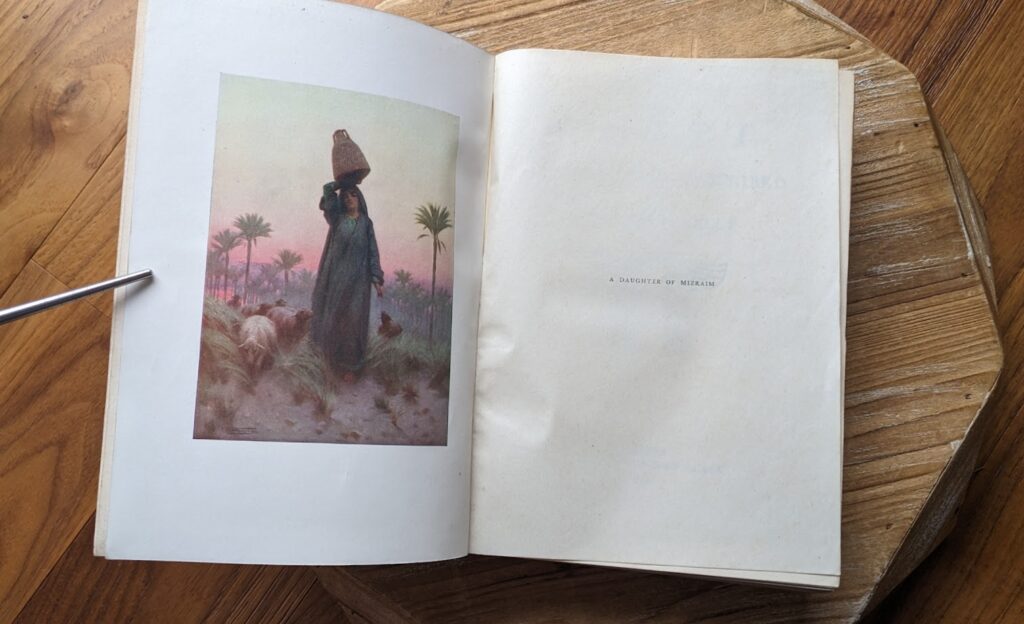 A daughter of Mizraim - illustration by Talbot R. Kelly - 1912 Egypt; Painting and Described