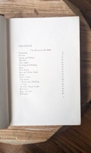 Contents page - 1944 The House of All Sorts by Emily Carr - First Edition