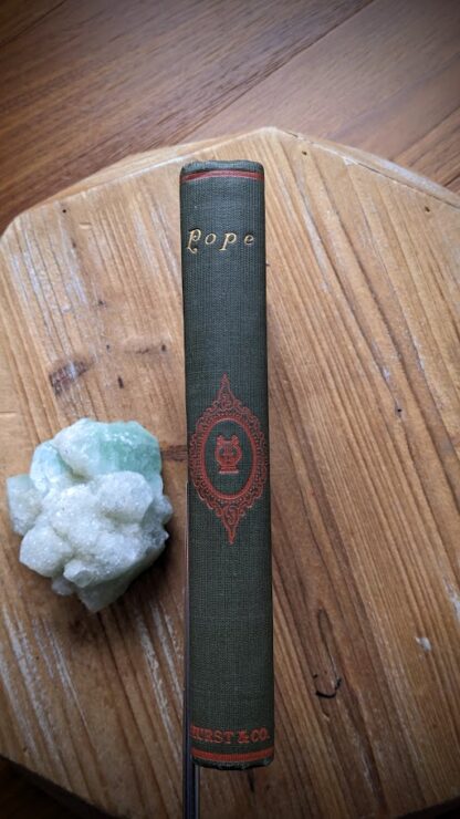 Spine View of a Antiquarian undated copy of The Poetical Works of Alexander Pope - Published by Hurst & Company