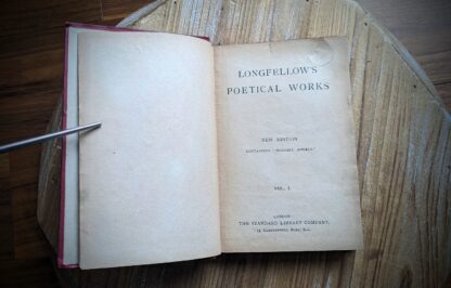 Title page - Antiquarian undated copy of Longfellow’s Poetical Works - published by The Standard Library Company