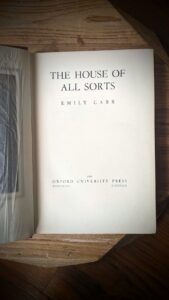 Title page - inside 1944 The House of All Sorts by Emily Carr - First Edition