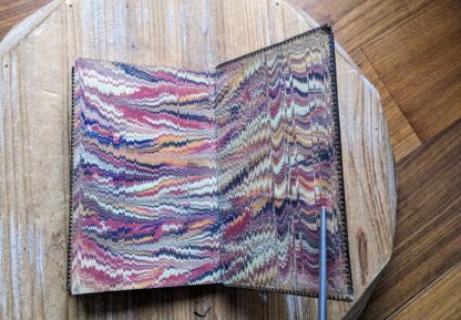 back pastedown and endpaper inside a 1851 Copy of Sir Roger De Coverley by the Spectator