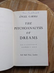 Title Page - 1966 The Psychoanalysis of Dreams by Angel Garma - Published by Pall Mall Press