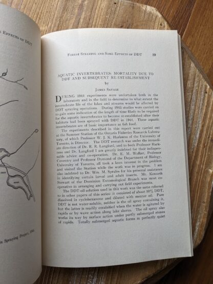 Aquatic Invertebrates - Mortality due to DDT and Subsequent Re-establishment - 1949 Forest Spraying and Some Effects of DDT