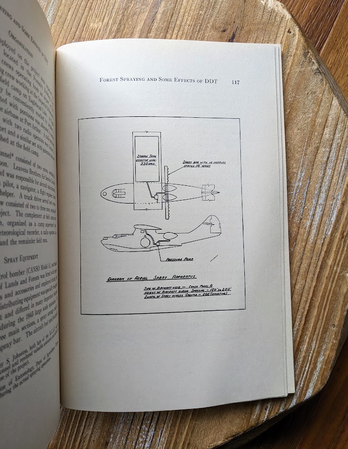 Diagram of Aerial Spray Apparatus - 1949 Forest Spraying and Some Effects of DDT - published by Department of Lands and Forests - Ontario Canada