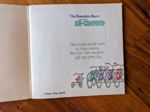 Front endpaper - 1989 The Berenstain Bears and the In-Crowd