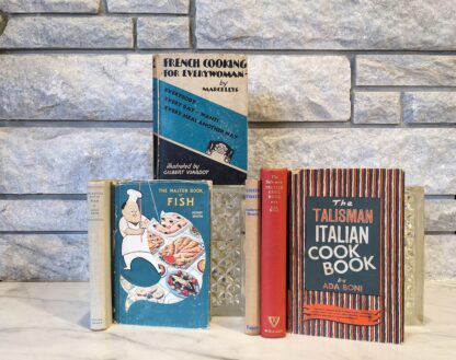 Lot of 4 collectible Cookbooks (1930-1962) – Italian, French, and Classic Recipes