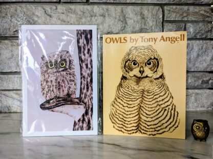 1979 Owls by Tony Angell and Tofino Artist Screech Owl Print