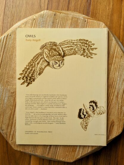 1979 Owls by Tony Angell - first paperback edition - back cover