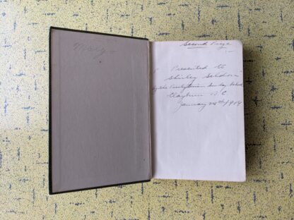 Annotation from previous owner inside a 1913 First Edition copy of The Moccasin Maker by E. Pauline Johnson