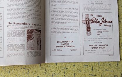 Pauline Johnson Candy Shop ad - 1961 copy of The Native Voice - Special Pauline Johnson Centenary Edition