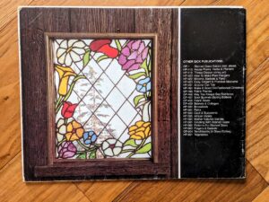 back cover; Creating with Stained Glass Basic Techniques for Leaded and Copper Foil Projects – Gick Publishing 1976