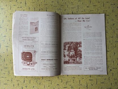 pages inside a 1961 copy of The Native Voice - a Special Pauline Johnson Centenary Edition
