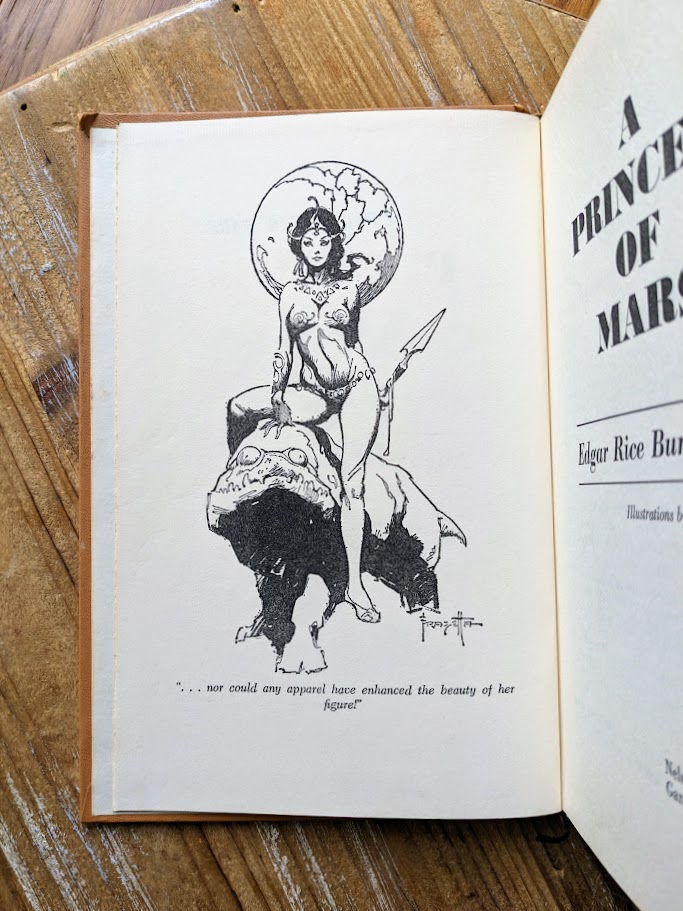 1970 A Princess of Mars by Edgar Rice Burroughs - Illustration by Frank Frazetta