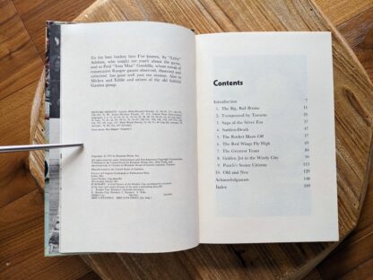 Copyright and Contents page - 1972 Great Stanley Cup Playoffs by Bill Libby - Random House - Pro Hockey Library