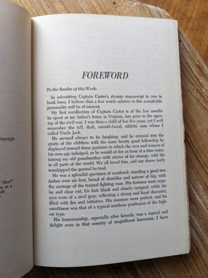 Foreword - 1970 A Princess of Mars by Edgar Rice Burroughs - Illustrated by Frank Frazetta