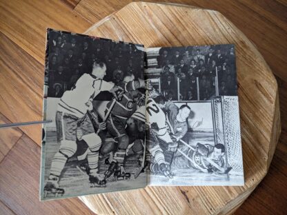 Front pastedown and endpaper - 1972 Great Stanley Cup Playoffs by Bill Libby - Random House - Pro Hockey Library