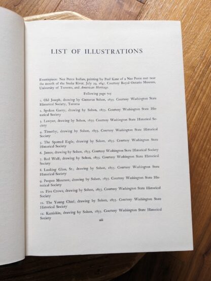 List of Illustrations 1 of 2 - 1965 The Nez Perce Indians and the Opening of the Northwest by Alvin M. Josephy, Jr