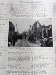 Manchukuo in Japan - 1942 Collier's World Atlas and Gazetteer - Maps land captured during WWII