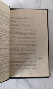 Page inside - Rare India Steamship Company Service Regulations Book – Bolted Leather Binding - c.1930s