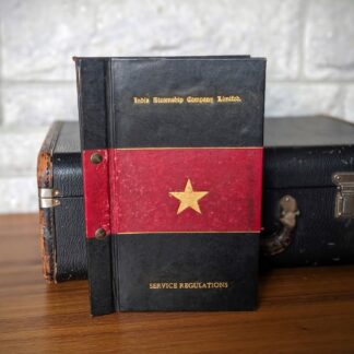 Rare India Steamship Company Service Regulations Book – Bolted Leather Binding, c.1930s