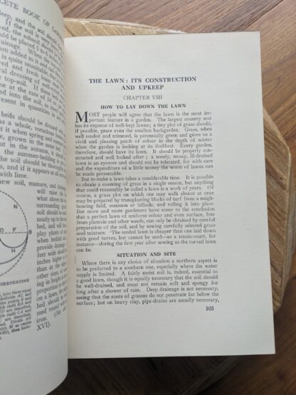 The Lawn It's Construction and Upkeep - 1937 The Complete Book of Gardening by John Coutts Illustrated