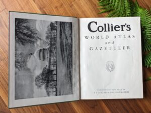 Title Page - 1942 Collier's World Atlas and Gazetteer - Maps land captured during WWII