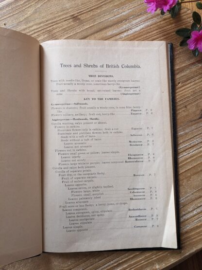 Tree Divisions - 1937 A Pocket Guide to the Trees and Shrubs of British Columbia by B. G. Griffith - British Columbia Forest Branch