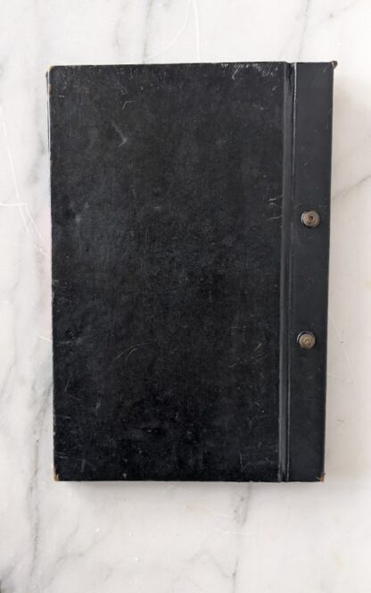back panel view - Rare India Steamship Company Service Regulations Book – Bolted Leather Binding - c.1930s