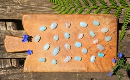 reverse side view - Hand Carved Rune set on 465 Ct of Natural Heat Treated polished Blue Onyx