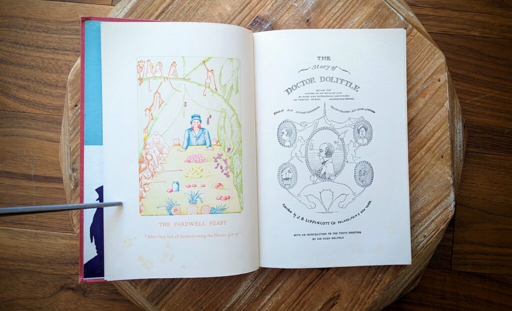 1948 The Story of Doctor DoLittle by Hugh Lofting - Tenth Edition - Title page