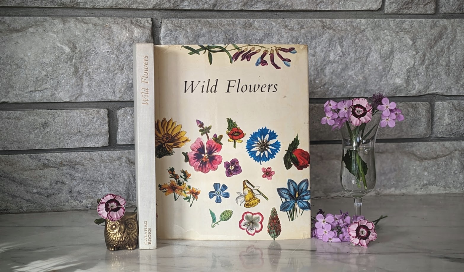 1973 Wild Flowers – First Edition Featuring Redouté & Besler Illustrations - Published by Galahad Books