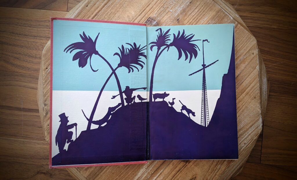 Front pastedown and endpaper - 1948 The Story of Doctor DoLittle by Hugh Lofting - Tenth Edition