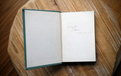 Front pastedown and endpaper with gift annotation - 1903 Of the Imitation of Christ by Thomas à Kempis - Vademecum Series